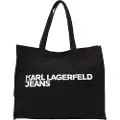 Karl Lagerfeld Karl Lagerfeldtil kvinder. A1W50002 Duffelbag med sort logo (OSFA), Casual, Bæredygtig, Genbrugsbomuld