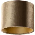 QAZQA Velvet lampeskærm bronze med guld indvendig 18/18/14
