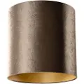 QAZQA Velvet lampeskærm brun med guld indvendig 40/40/40