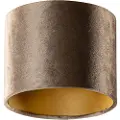 QAZQA Velvet lampeskærm brun med guld indvendig 18/18/14