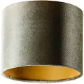 QAZQA Velvet lampeskærm grøn med guld indvendig 18/18/14