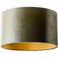 QAZQA Velvet lampeskærm grøn med guld indvendig 35/35/20