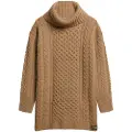Superdry Superdrytil kvinder. W8011743A Brun flettet strikkjole (L), Casual, Akryl, Lange ærmer