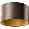 QAZQA Velvet lampeskærm brun med guld indvendig 35/35/20