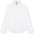 Hugo Boss BOSStil drenge. J51130 Langærmet hvid skjorte med lige snit (4Años= 102cm), Casual, Bomuld, Lange ærmer, børnetøj