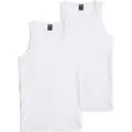 G-Star G-Startil mænd. D25476-3310-110 Pakke med to hvide tanktoppe Base White (L), Casual, Uden ærmer/stropper, Økologisk bomuld, Bæredygtig