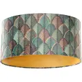 QAZQA Velvet lampeskærm blad design med guld indvendig oval 50/33/25