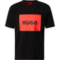Hugo Boss HUGOtil mænd. 50467952 T-shirt Dulive sort (S), Casual, Bomuld, Korte ærmer, Bæredygtig