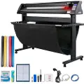 Vevor vinylskærer, 1350 mm vinylplotter, LED-skærmplotterskærer, halvautomatisk indbygget optisk øje, kompatibel med SignMaster-software til Windows-system med stativ