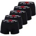 Hugo Boss HUGOtil mænd. 50493840 Pakke med 5 sorte boksershorts (L), Afslappet, Bomuld