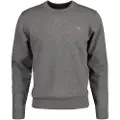 Gant Ganttil mænd. 8030561 Classic Cotton Crewneck Pullover Grey (S), Casual, Grå, Bomuld