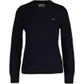 Gant Ganttil kvinder. 4800200 Klassisk marineblå trøje (L), Casual, Bomuld
