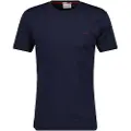 Gant Ganttil mænd. 2013032 T-shirt med logo i marineblå kontrast (M), Casual, Bomuld, Korte ærmer