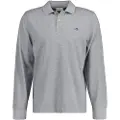 Gant Ganttil mænd. 2230 Polo Shield Pique grå (4XL), Casual, Bomuld, Lange ærmer