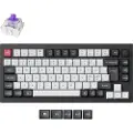 Keychron Q1 HE 75% Knob Wireless Tri-Mode Gateron 2.0 Nebula Magnetic Carbon Black - ND - Gaming Tastatur - Nordisk - Sort