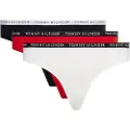 Tommy Hilfiger Tommy Hilfigertil kvinder. UW0UW02829 Pakke med 3 g-strenge med logo på linningen - hvid, sort, rød (M), Afslappet, Bomuld, Økologisk bomuld