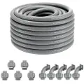Vevor 19,1 mm (3/4 tomme) fleksibel væsketæt elektrisk PVC-rør 30,5 m ikke-metallisk