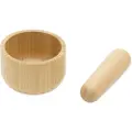 Pebbly Morter og støder NBA094 12 cm, brun, bambus, Pebbly