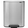 Brabantia Pedalspand BO 60 l, mat stål, Brabantia