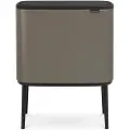 Brabantia Tryklågs affaldsspand BO 3 x 11 l, platin, Brabantia