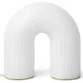 Ferm Living Bærbar bordlampe VUELTA 22,5 cm, LED, hvid, glas1, fast LIVING