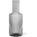 Ferm Living Vandkaraffel RIPPLE 1 l, grå, glas1, ferm LIVING
