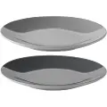 Stelton Middagstallerken EMMA 22 cm, sæt med 2 stk, grå, stentøj, Stelton