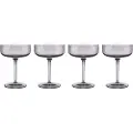 Blomus Champagneglas FUUM, sæt med 4 stk kølle, brunt glas, Blomus