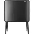 Brabantia Touch top affaldsspand BO TOUCH BIN 3x 11 l, selvsikker grå, stål, Brabantia