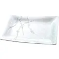 MIJ Serveringsfad WHITE BLOSSOM 33 x 19 cm, MIJ