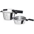 Fissler Trykkoger VITAQUICK 2,5 l + 4,5 l, sæt med 2 stk, sølv, rustfrit stål, Fissler