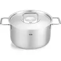 Fissler Høj kasserolle PURE 24 cm, sølv, rustfrit stål, Fissler
