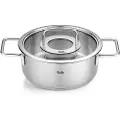 Fissler Lav kasserolle PURE 20 cm, sølv, rustfrit stål, Fissler