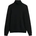 Superdry Superdrytil mænd. M6110625A Merino rullekravetrøje sort (XL), Casual, Bomuld