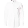 Gant Ganttil mænd. 3000230 Regular Fit Oxford-skjorte i pink med fine striber (S), Casual, Bomuld, Klassisk, Lange ærmer