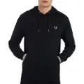 Fred perry Fred Perrytil mænd. M2643 Sweatshirt med hætte og sort piping (XL), Casual, Bomuld