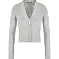 Armani Exchange AIX Armani Exchangetil kvinder. XW000110AF11957M8047 Cardigan med V-hals, grå (XS), Casual, Viscose