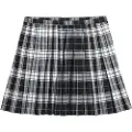 Superdry Superdrytil kvinder. W7210208A Sort ternet plisseret mininederdel (L), Casual, Polyester