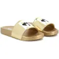 DKNY DKNYtil kvinder/piger. D62093 Sandaler med guldlogo (34), Guldfarvet, Fast, Ingen, Casual, børnetøj