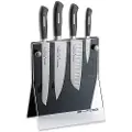 F. Dick Køkkenknive ACTIVECUT med holder, sæt med 4, sort, rustfrit stål, F.DICK