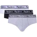 Pepe Jeans Pepe Jeanstil mænd. PMU10970 3-pak Bomuldsslips hvid, sort, grå (S), Afslappet, Bæredygtig