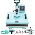 Vevor Heat Press Machine 15x15 i 8 i 1 med 30oz Tumbler Press T-shirts Grøn