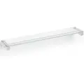 Zack Badeværelseshylde CARVO 66 cm, hvid, rustfrit stål/glas,