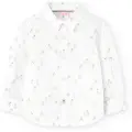 Boboli Poplin Printed Skjorte Med Lange ærmer