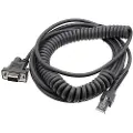 24hShop Stregkodescannerkabel Spiral - RJ45 til RS232 til Honeywell / Zebra / Symbol 5m