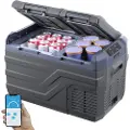 Vevor Bilkøleskab, 12 Volt Bilkøleskab, 25 L Dual Zone Bærbar Fryser, -4℉-68℉ Justerbart område, 12/24V DC og 100-240V AC Kompressorkøler til Udendørs, Camping, RV