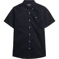 Superdry Superdrytil mænd. M4010768A Merchant Store navy kortærmet skjorte (S), Casual, Korte ærmer, Økologisk bomuld, Bæredygtig, Blå