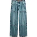 Superdry Superdrytil kvinder. W7011067A Carpenter blå jeans med mellemhøj talje (32/30), Casual, Bomuld, Denim