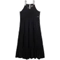 Superdry Superdrytil kvinder. W8011908A Ibiza-kjole sort (L), Casual, Viscose, Uden ærmer/stropper