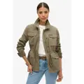 Superdry Superdrytil kvinder. W5011762A Broderet militærjakke M65 grøn (M), Casual, Bomuld